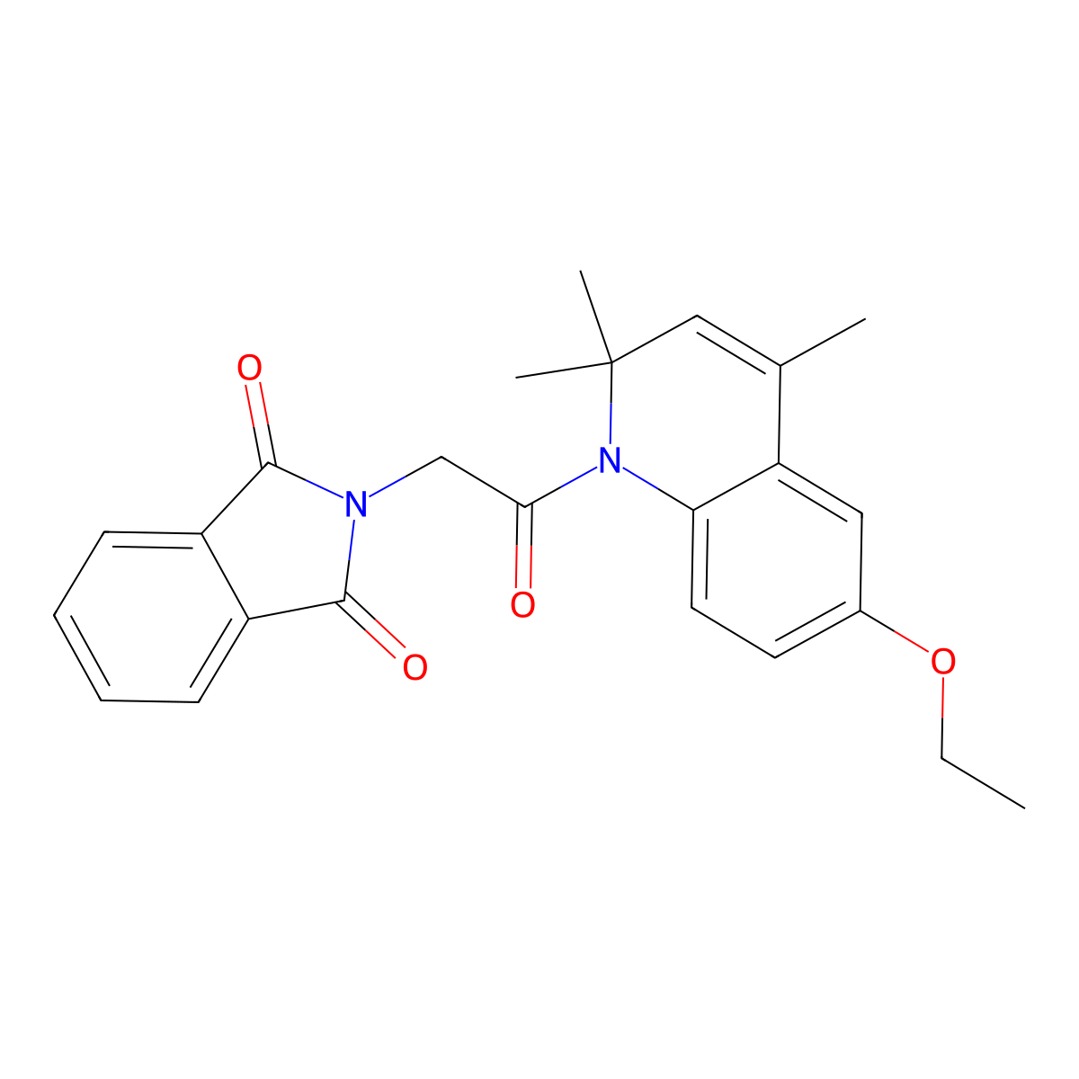 2-[2-(6-ethoxy-2,2,4-trimethylquinolin-1(2H)-yl)-2-oxoethyl]-1H-isoindole-1,3(2H)-dione molecular structure, CAS 300701-43-3