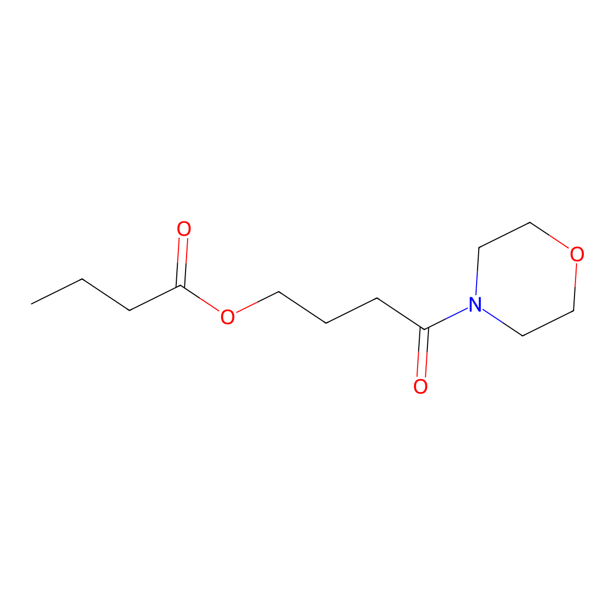 4-Morpholino-4-oxobutyl butyrate molecular structure, CAS 300704-93-2