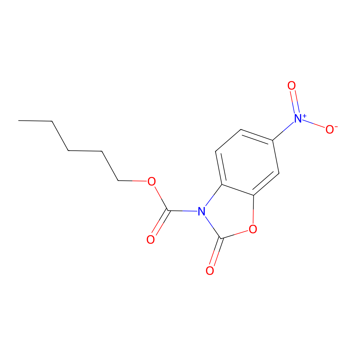 Pentyl 6-nitro-2-oxo-1,3-benzoxazole-3-carboxylate molecular structure, CAS 300705-39-9