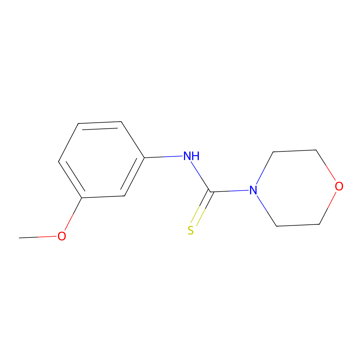 N-(3-Methoxyphenyl)-4-morpholinecarbothioamide molecular structure, CAS 300706-28-9