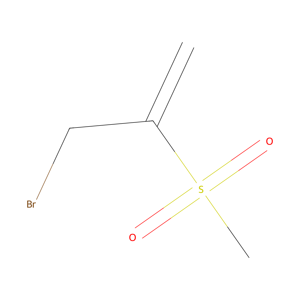 3-Bromo-2-methanesulfonylprop-1-ene molecular structure, CAS 300706-85-8