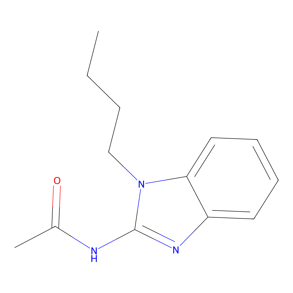 N-(1-butylbenzimidazol-2-yl)acetamide molecular structure, CAS 300706-90-5