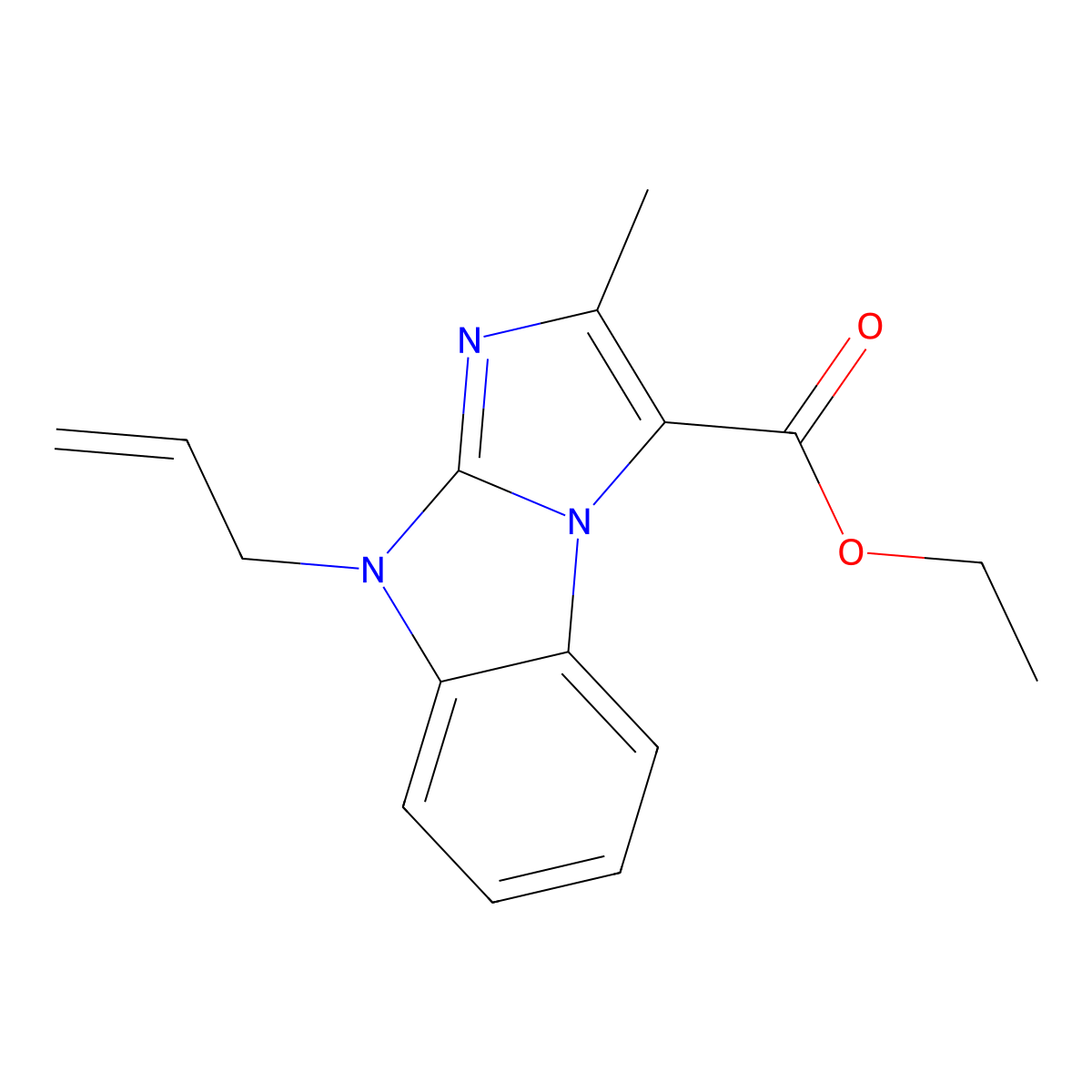 ethyl 9-allyl-2-methyl-9H-imidazo[1,2-a]benzimidazole-3-carboxylate molecular structure, CAS 300706-98-3
