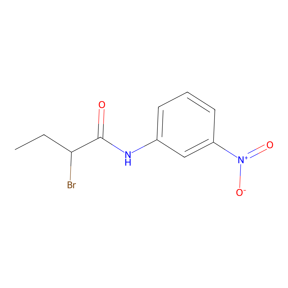 2-bromo-N-(3-nitrophenyl)butanamide molecular structure, CAS 300707-59-9
