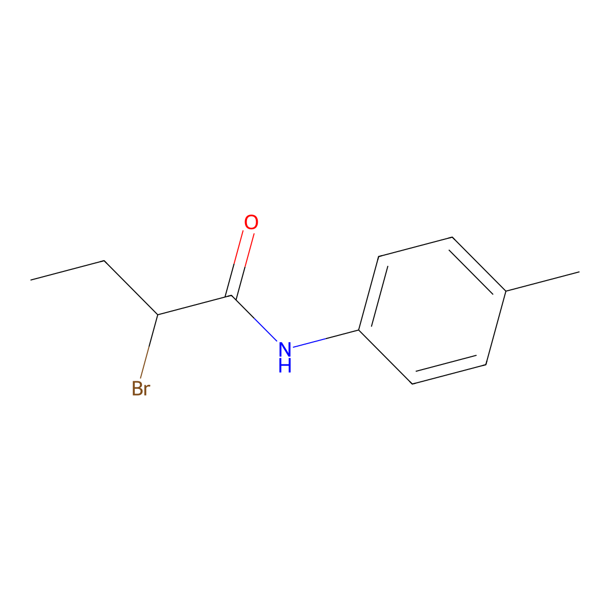 2-bromo-N-(4-methylphenyl)butanamide molecular structure, CAS 300707-60-2