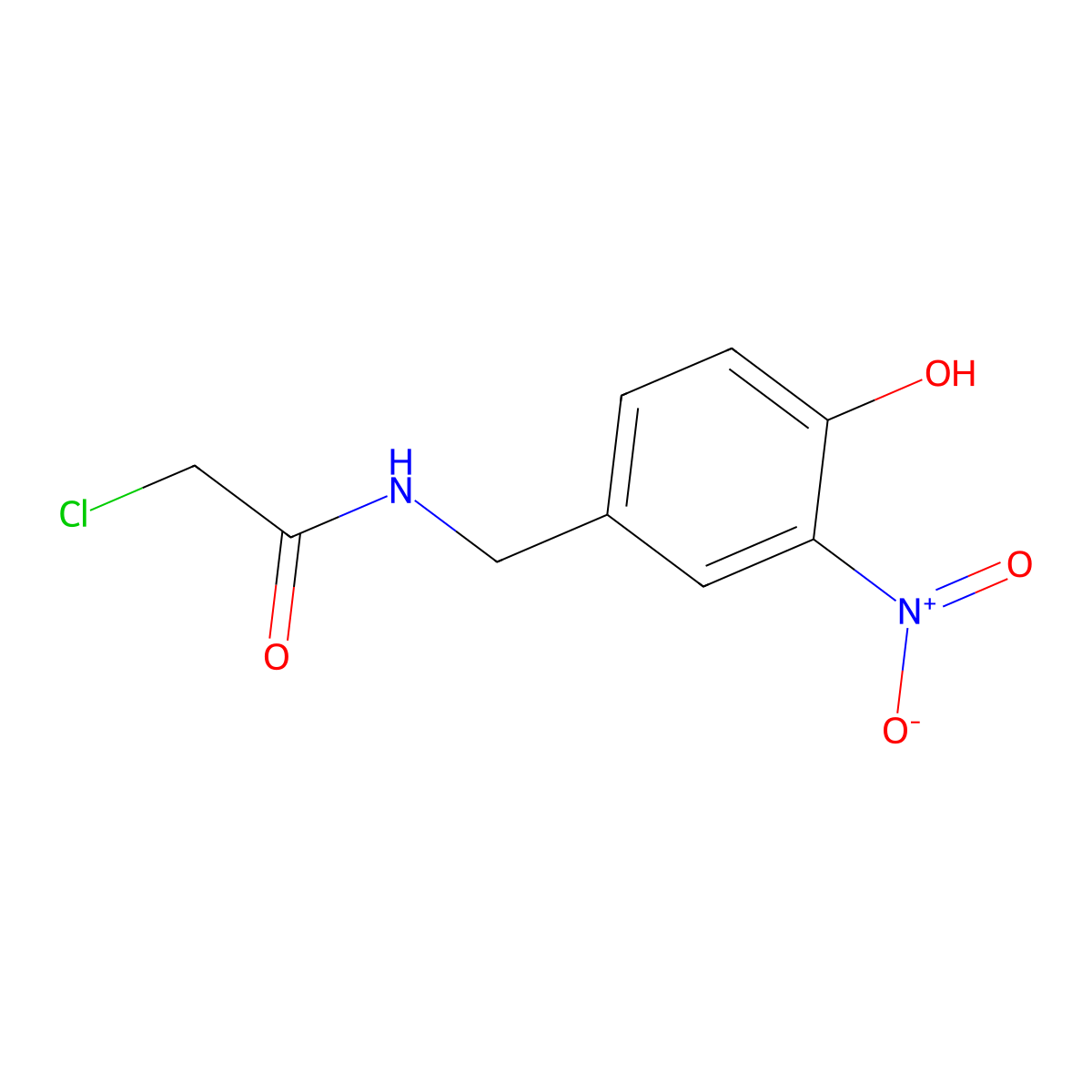 2-chloro-N-(4-hydroxy-3-nitrobenzyl)acetamide molecular structure, CAS 300707-85-1