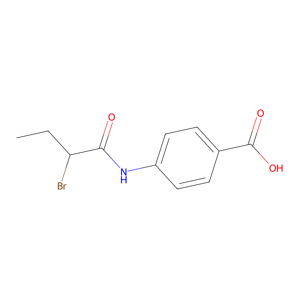 4-[(2-Bromobutanoyl)amino]benzoic acid molecular structure, CAS 300708-07-0