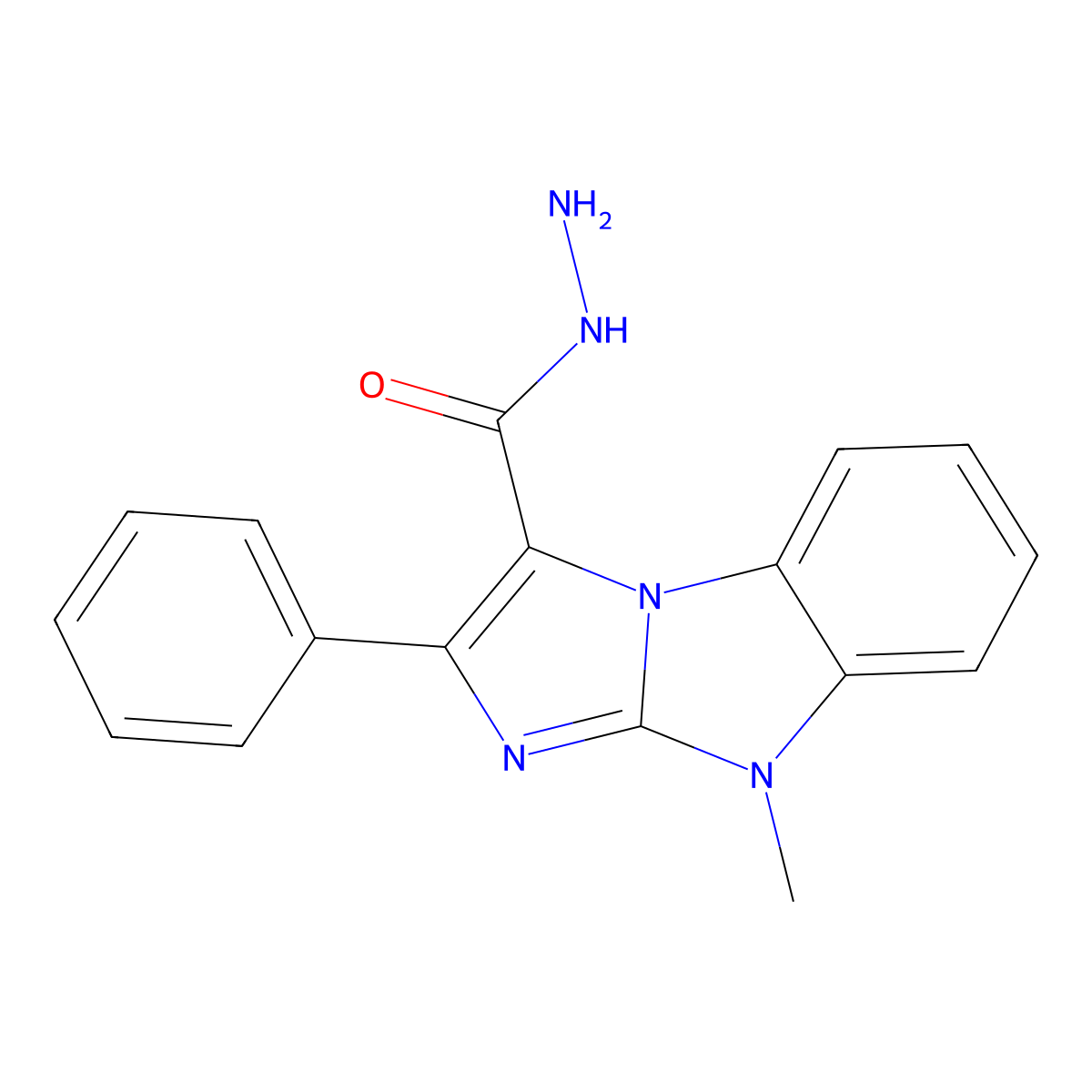 4-Methyl-2-phenylimidazo[1,2-a]benzimidazole-1-carbohydrazide molecular structure, CAS 300708-66-1