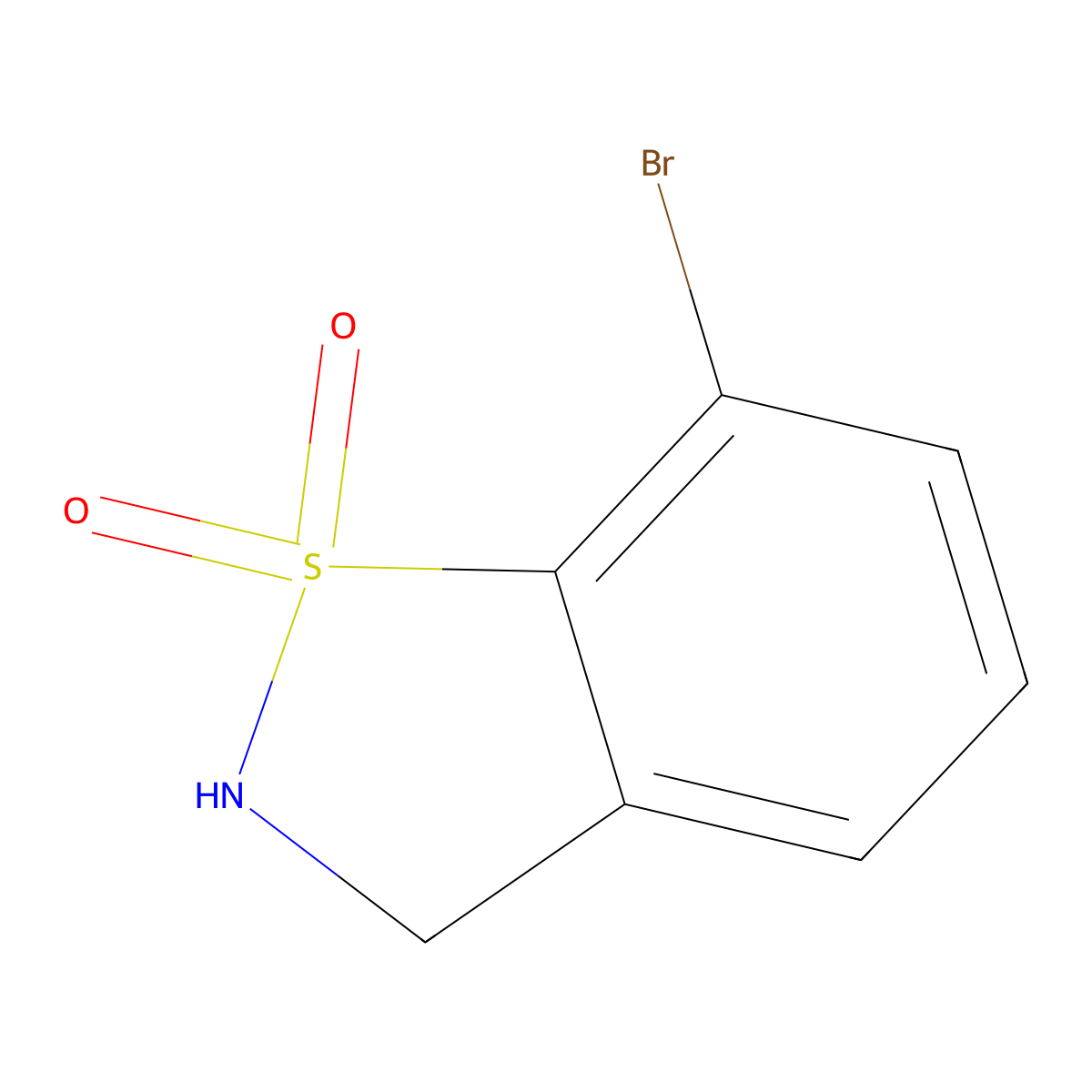 7-Bromo-2,3-dihydro-1lambda6,2-benzothiazole-1,1-dione molecular structure, CAS 300710-05-8
