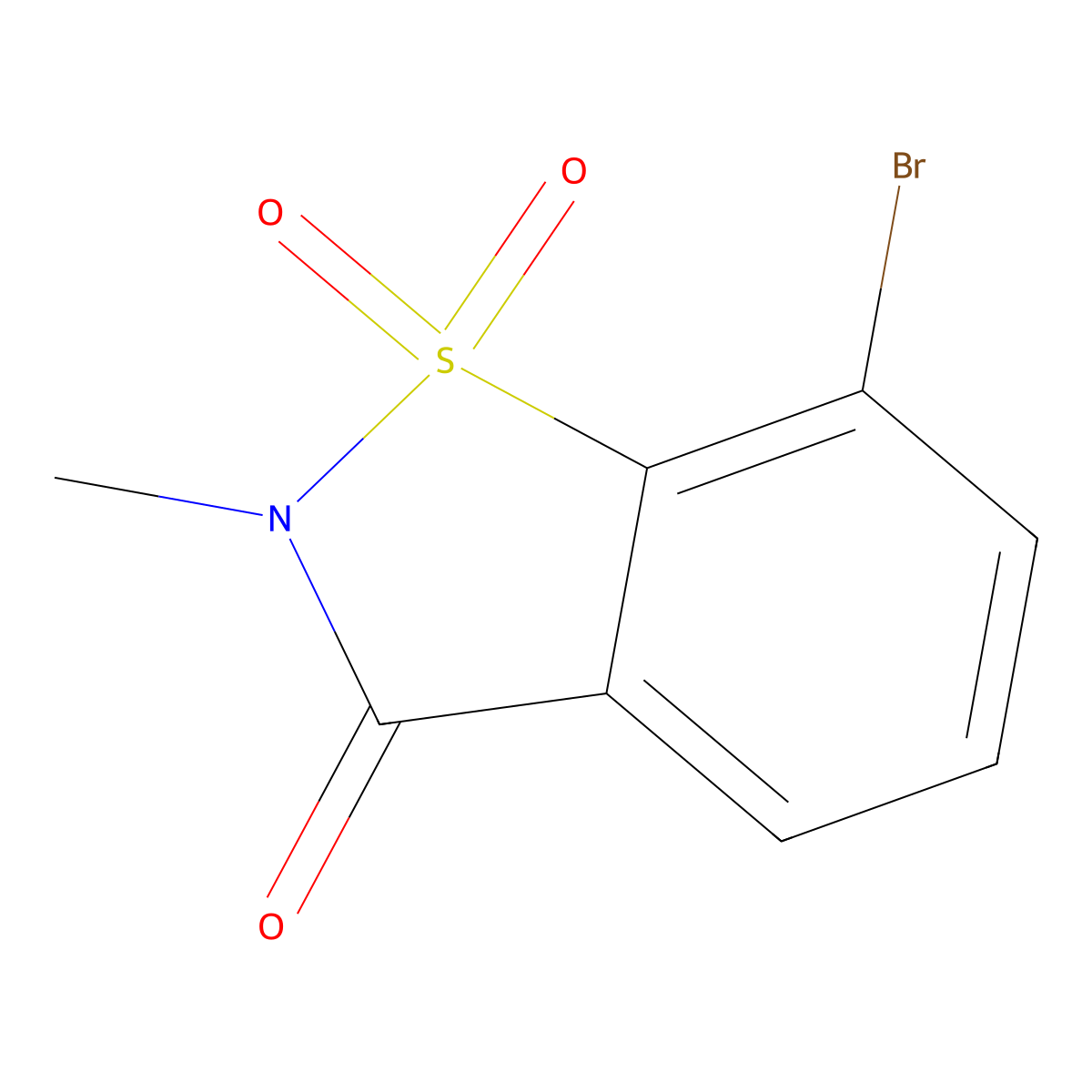 7-Bromo-2-methyl-2,3-dihydro-1lambda6,2-benzothiazole-1,1,3-trione molecular structure, CAS 300710-42-3