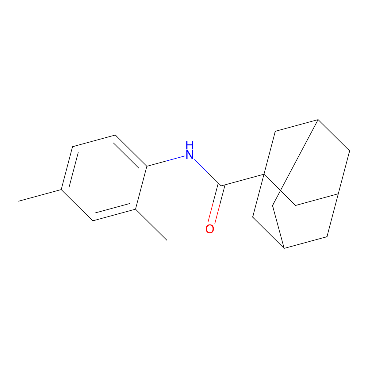 N-(2,4-dimethylphenyl)adamantane-1-carboxamide molecular structure, CAS 300712-68-9
