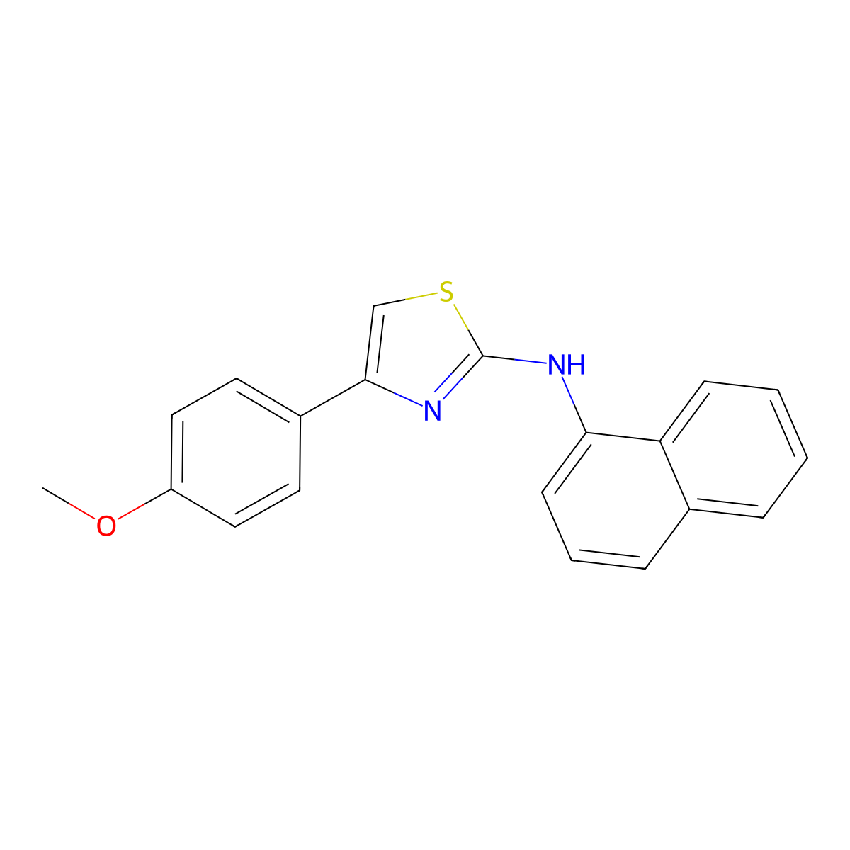 (4-(4-Methoxyphenyl)(2,5-thiazolyl))-1-naphthylamine molecular structure, CAS 300713-03-5