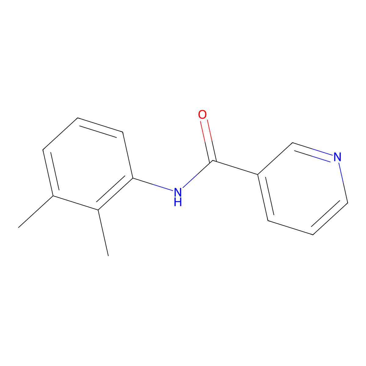 N-(2,3-dimethylphenyl)pyridine-3-carboxamide molecular structure, CAS 300713-20-6