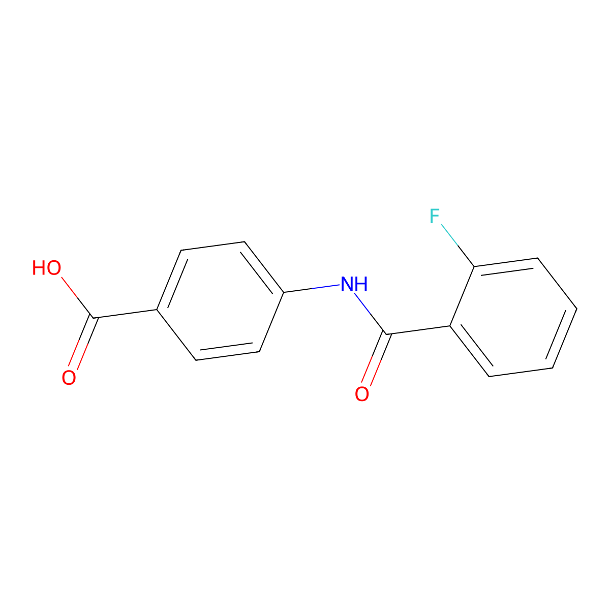 4-(2-Fluorobenzamido)benzoic acid molecular structure, CAS 300713-78-4
