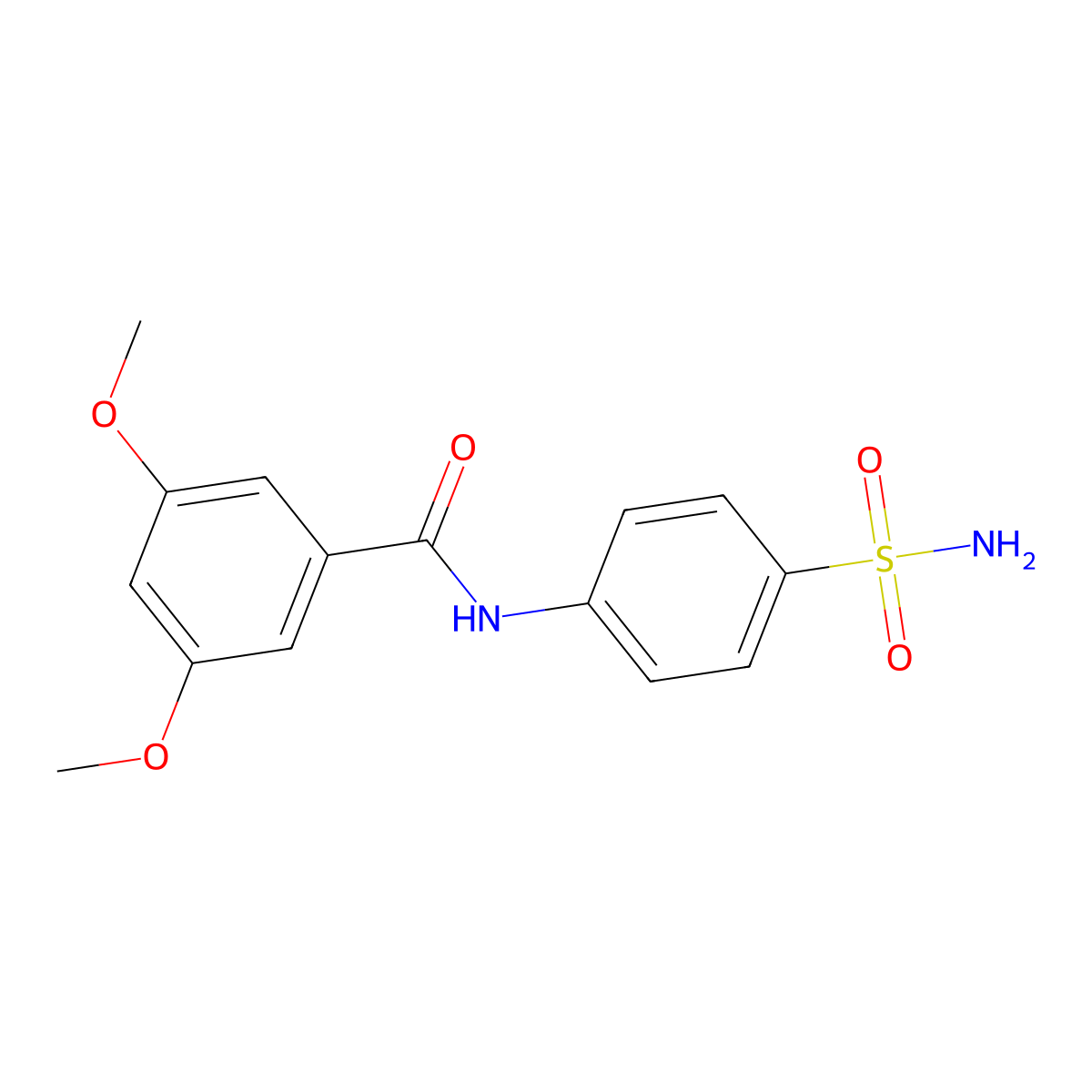 3,5-dimethoxy-N-(4-sulfamoylphenyl)benzamide molecular structure, CAS 300713-92-2