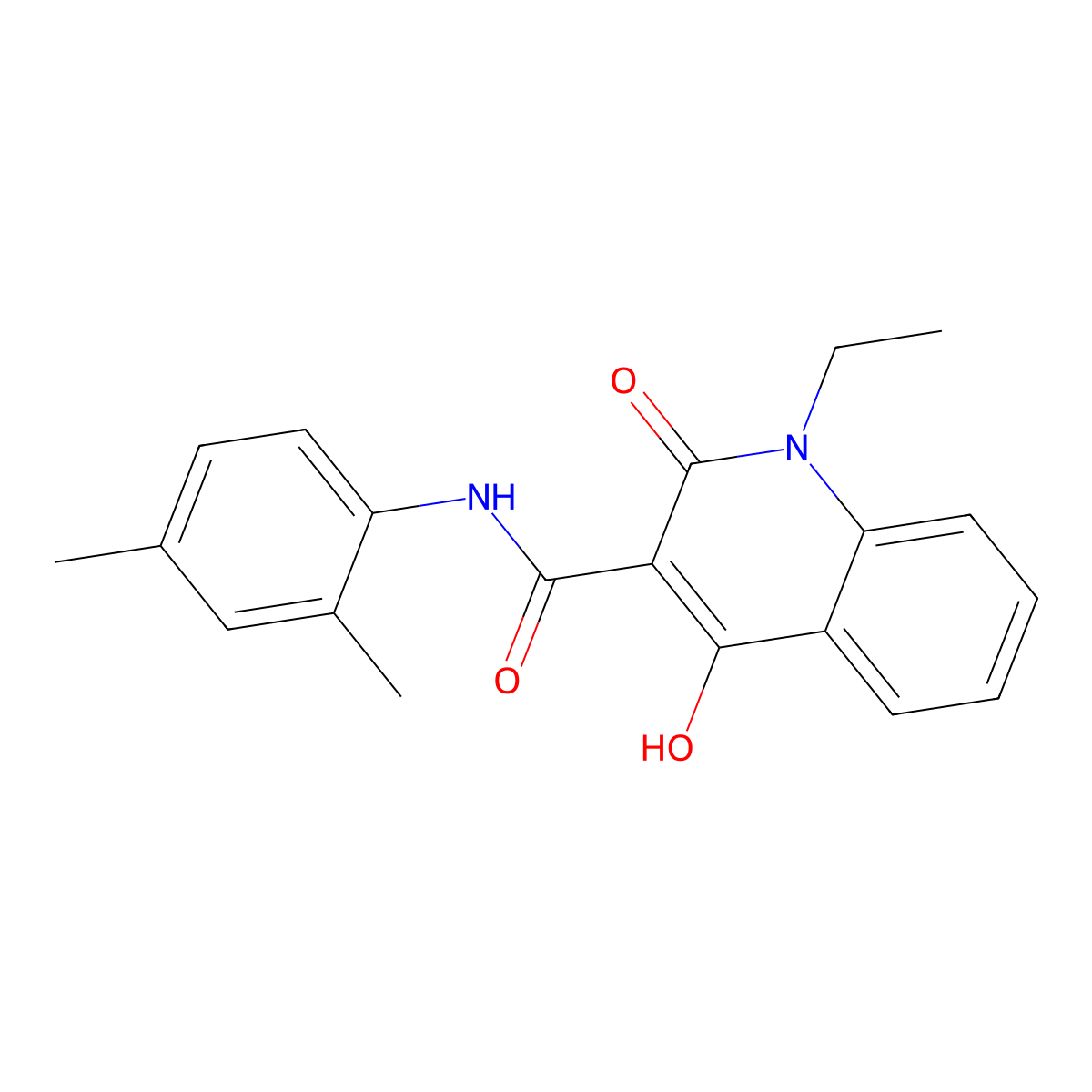 N-(2,4-Dimethylphenyl)-1-ET-4-hydroxy-2-oxo-1,2-dihydro-3-quinolinecarboxamide molecular structure, CAS 300716-21-6
