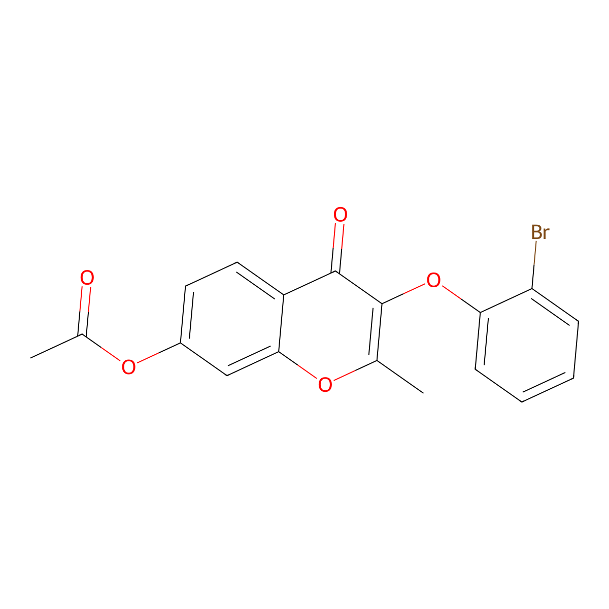 3-(2-bromophenoxy)-2-methyl-4-oxo-4H-chromen-7-yl acetate molecular structure, CAS 300716-70-5