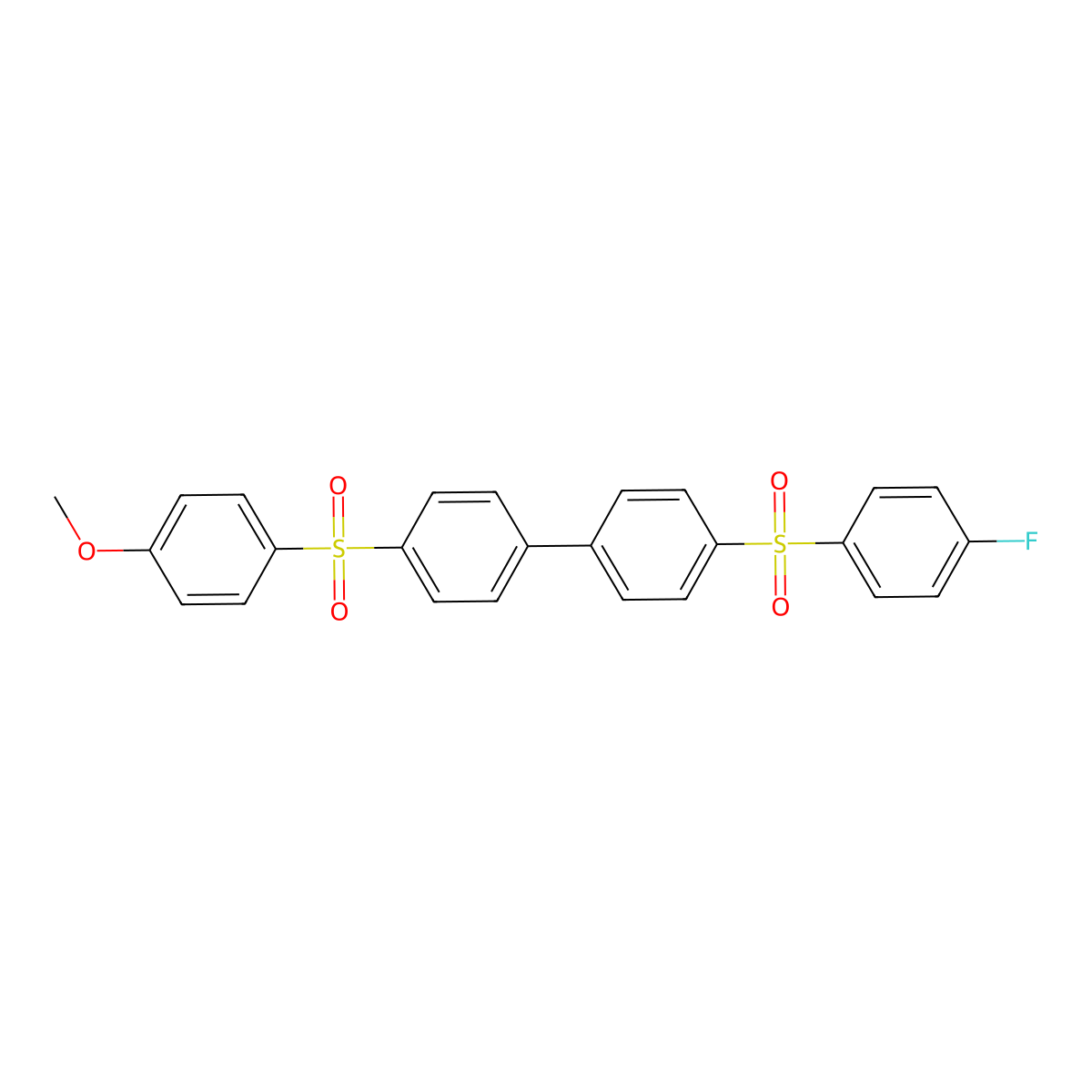 4-[(4-Fluorophenyl)sulfonyl]-4'-[(4-methoxyphenyl)sulfonyl]-1,1'-biphenyl molecular structure, CAS 300716-77-2