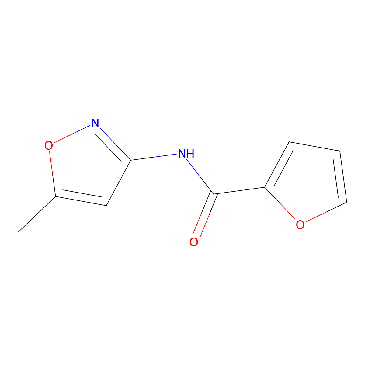 N-(5-methyl-1,2-oxazol-3-yl)furan-2-carboxamide molecular structure, CAS 300717-49-1