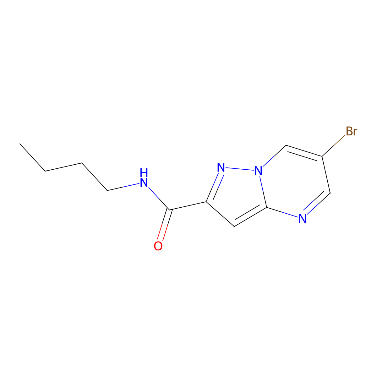 6-bromo-N-butylpyrazolo[1,5-a]pyrimidine-2-carboxamide molecular structure, CAS 300717-59-3