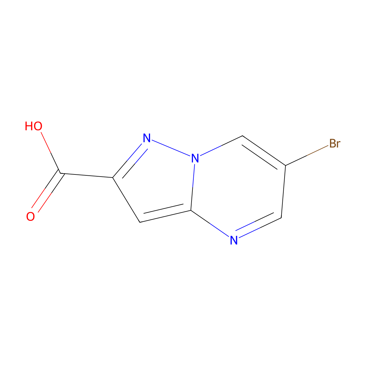 6-Bromopyrazolo[1,5-a]pyrimidine-2-carboxylic acid molecular structure, CAS 300717-72-0