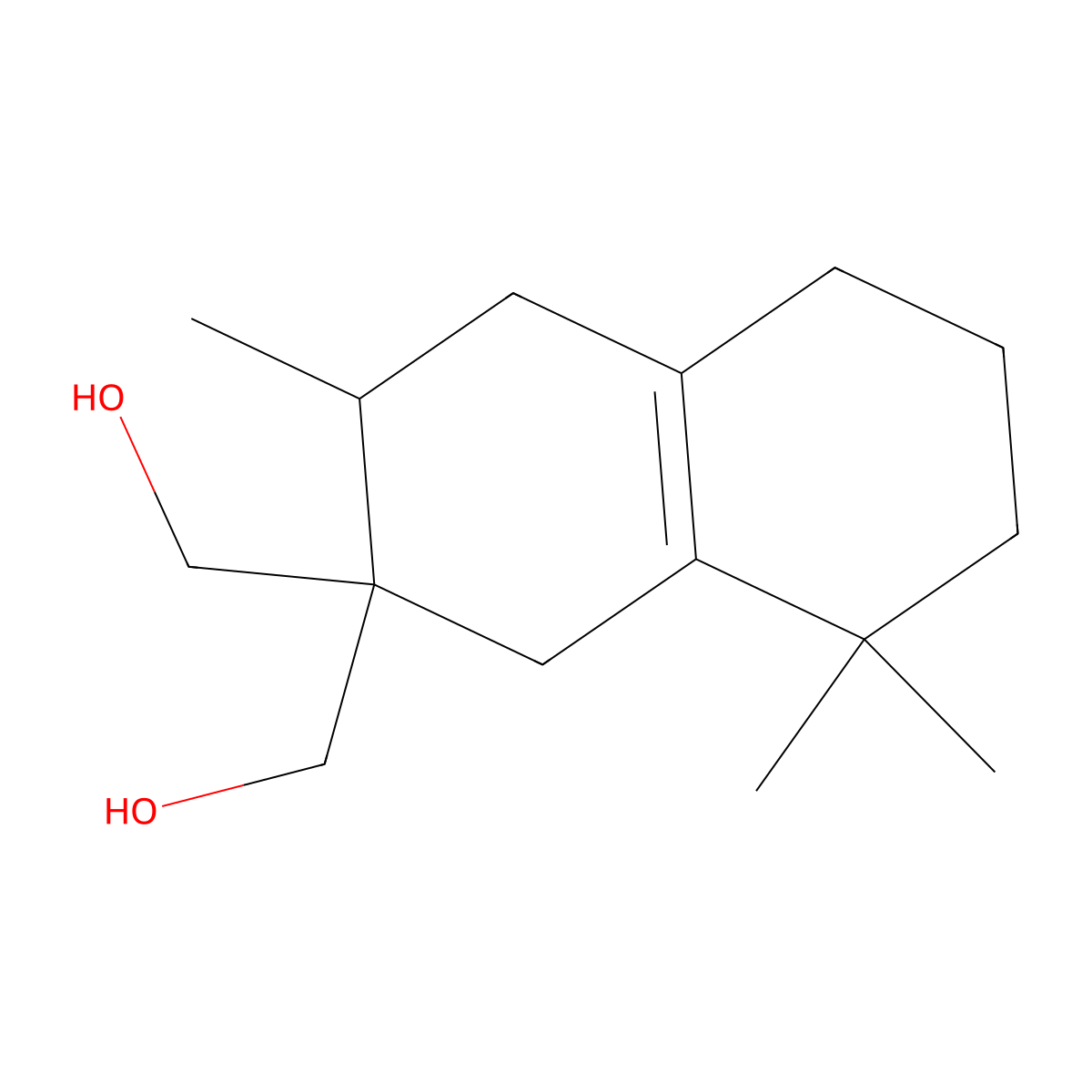 3,4,5,6,7,8-Hexahydro-3,8,8-trimethyl-2,2(1H)-naphthalenedimethanol molecular structure, CAS 300717-73-1