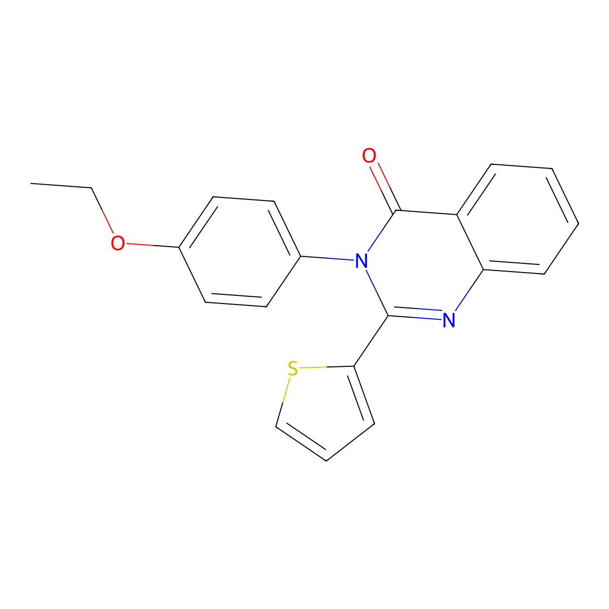 3-(4-Ethoxyphenyl)-2-thiophen-2-ylquinazolin-4-one molecular structure, CAS 300718-33-6