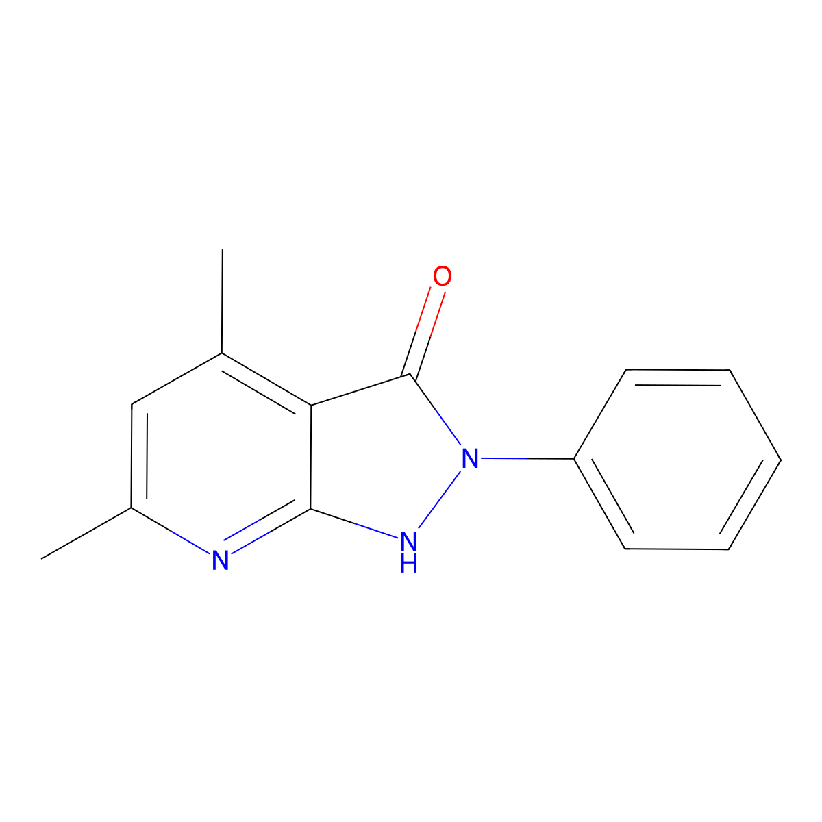4,6-Dimethyl-2-phenyl-2H-pyrazolo[3,4-b]pyridin-3-ol molecular structure, CAS 300718-47-2