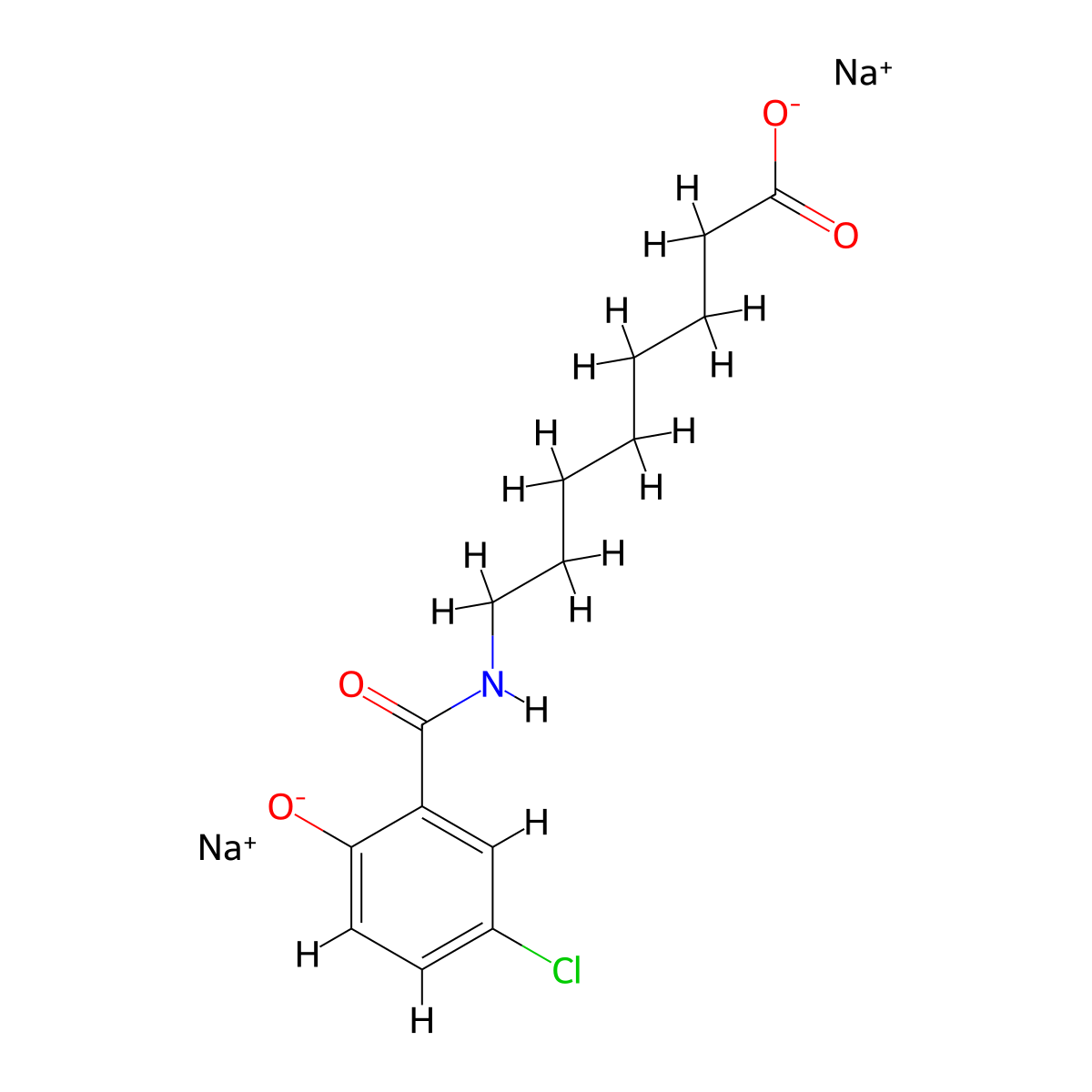 5-CNAc Disodium molecular structure, CAS 300718-75-6