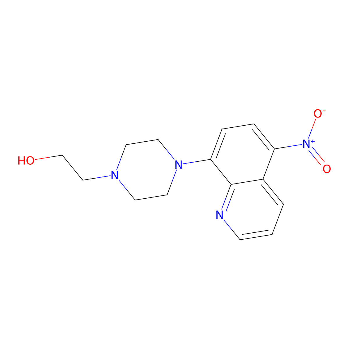 2-[4-(5-Nitroquinolin-8-yl)piperazin-1-yl]ethanol molecular structure, CAS 300719-59-9