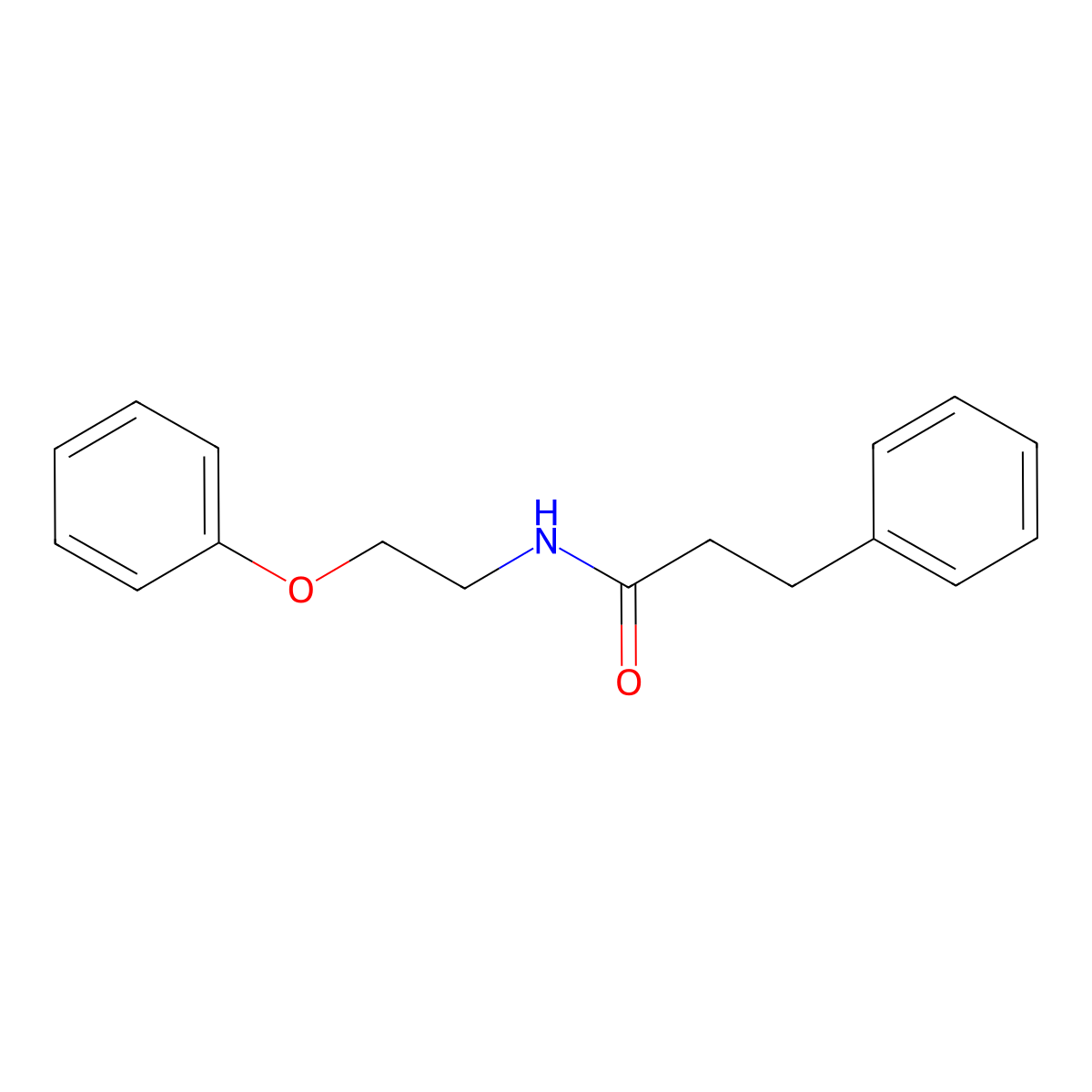N-(2-phenoxyethyl)-3-phenylpropanamide molecular structure, CAS 300726-24-3