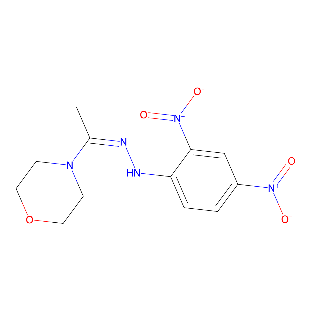 1-(4-Morpholinyl)ethanone 2-(2,4-dinitrophenyl)hydrazone molecular structure, CAS 300726-26-5