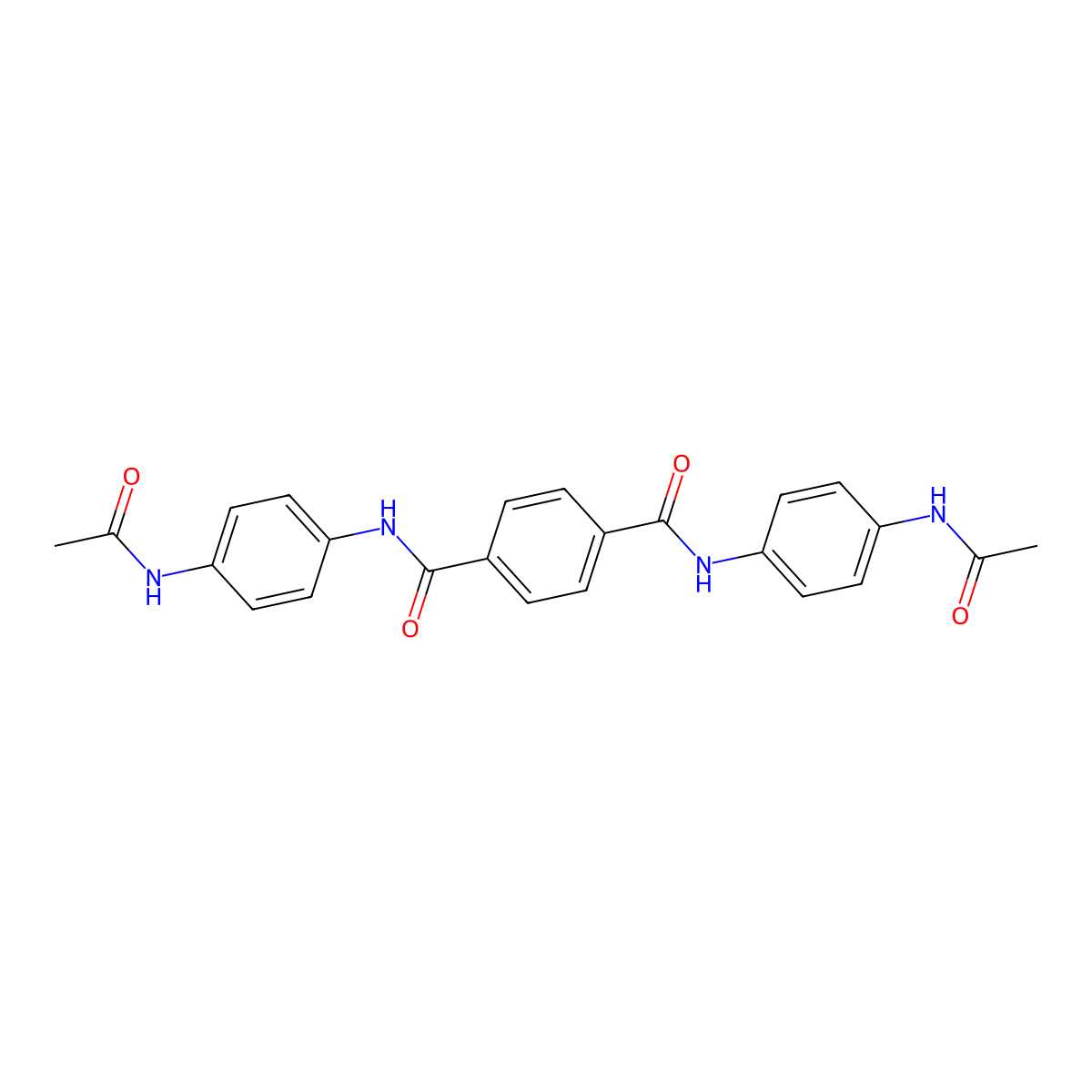 N,N'-bis[4-(acetylamino)phenyl]terephthalamide molecular structure, CAS 300726-80-1