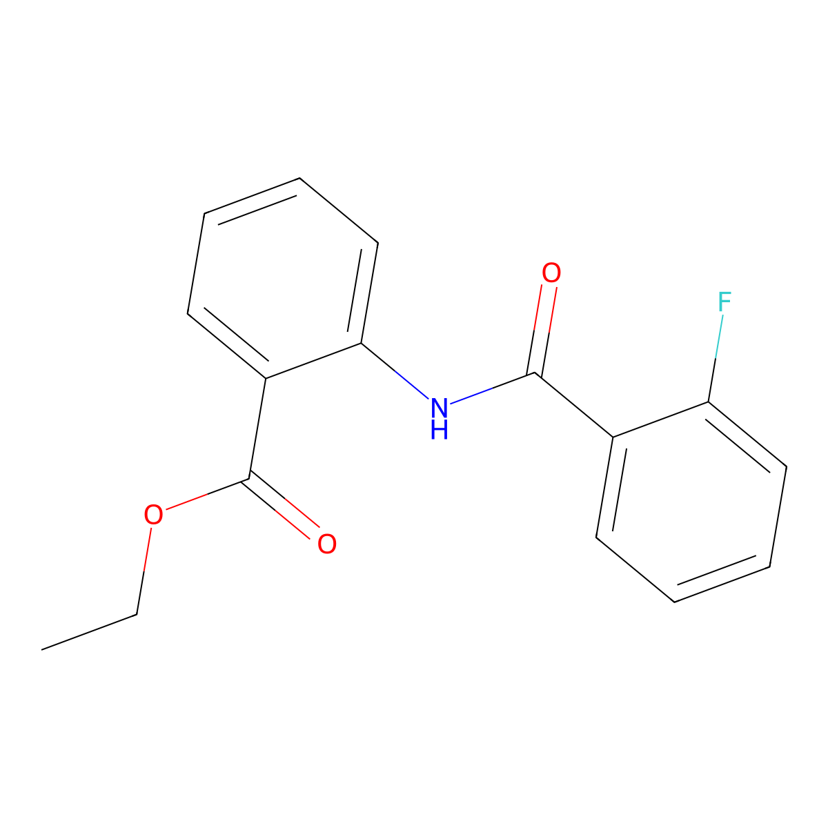 Ethyl 2-(2-fluorobenzamido)benzoate molecular structure, CAS 300726-89-0