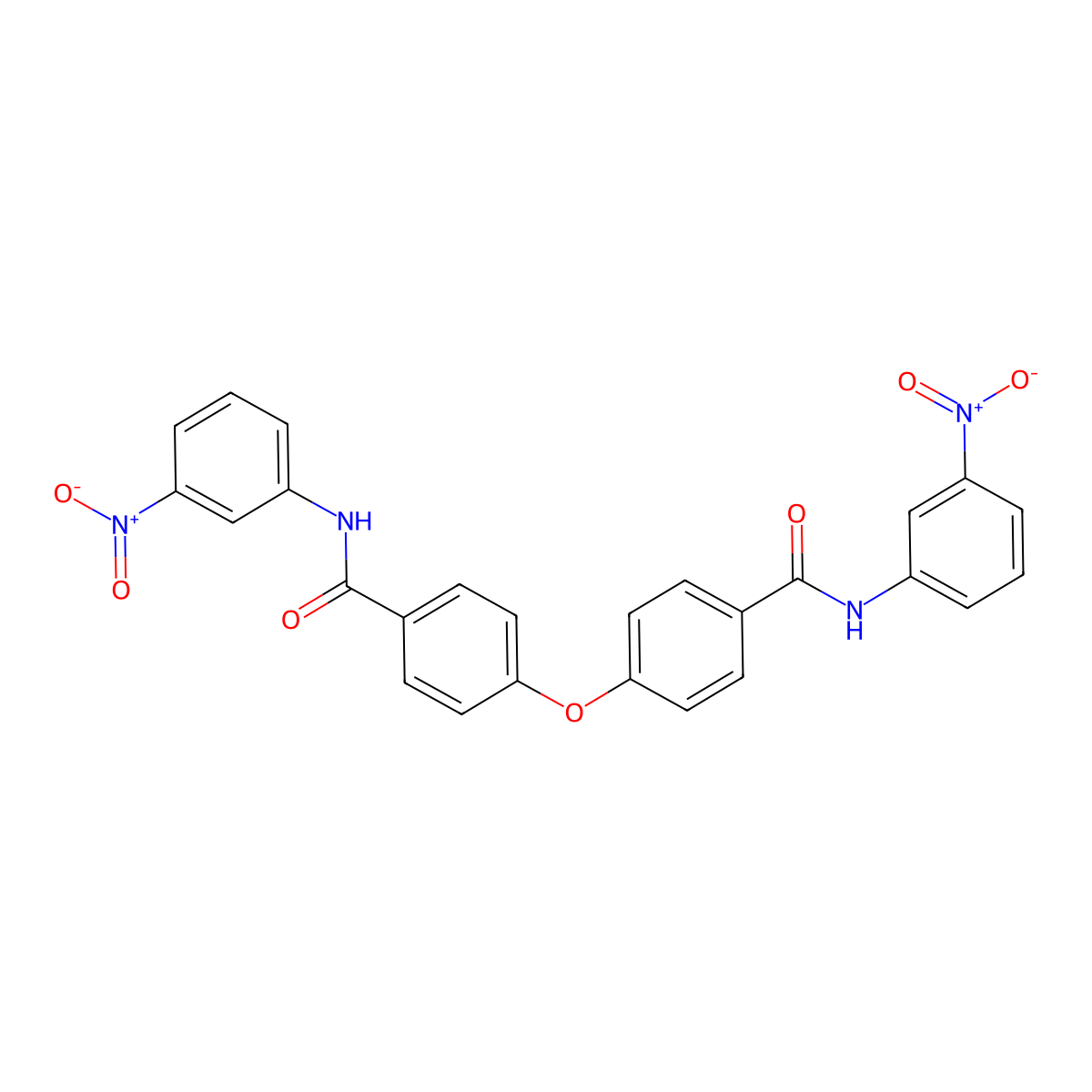 4,4'-oxybis[N-(3-nitrophenyl)benzamide] molecular structure, CAS 300727-16-6