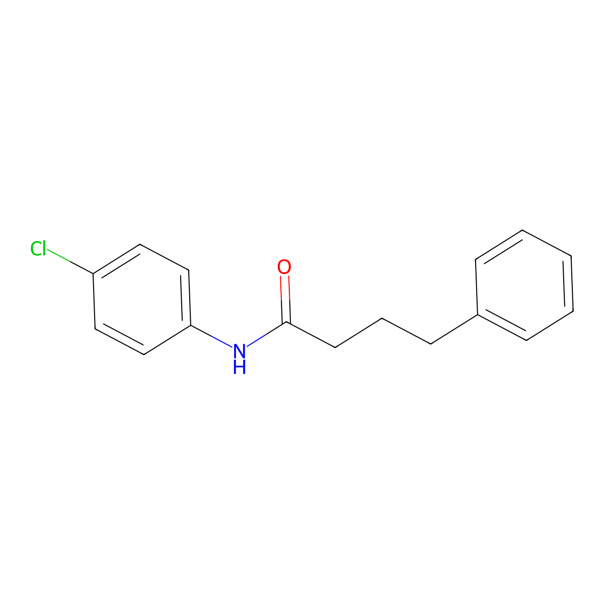 N-(4-chlorophenyl)-4-phenylbutanamide molecular structure, CAS 300727-32-6