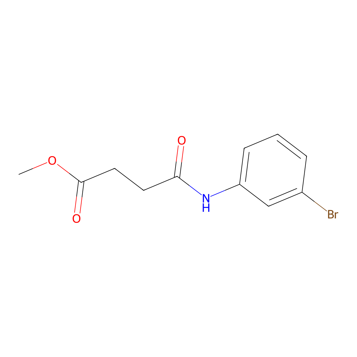 Methyl 4-((3-bromophenyl)amino)-4-oxobutanoate molecular structure, CAS 300727-43-9