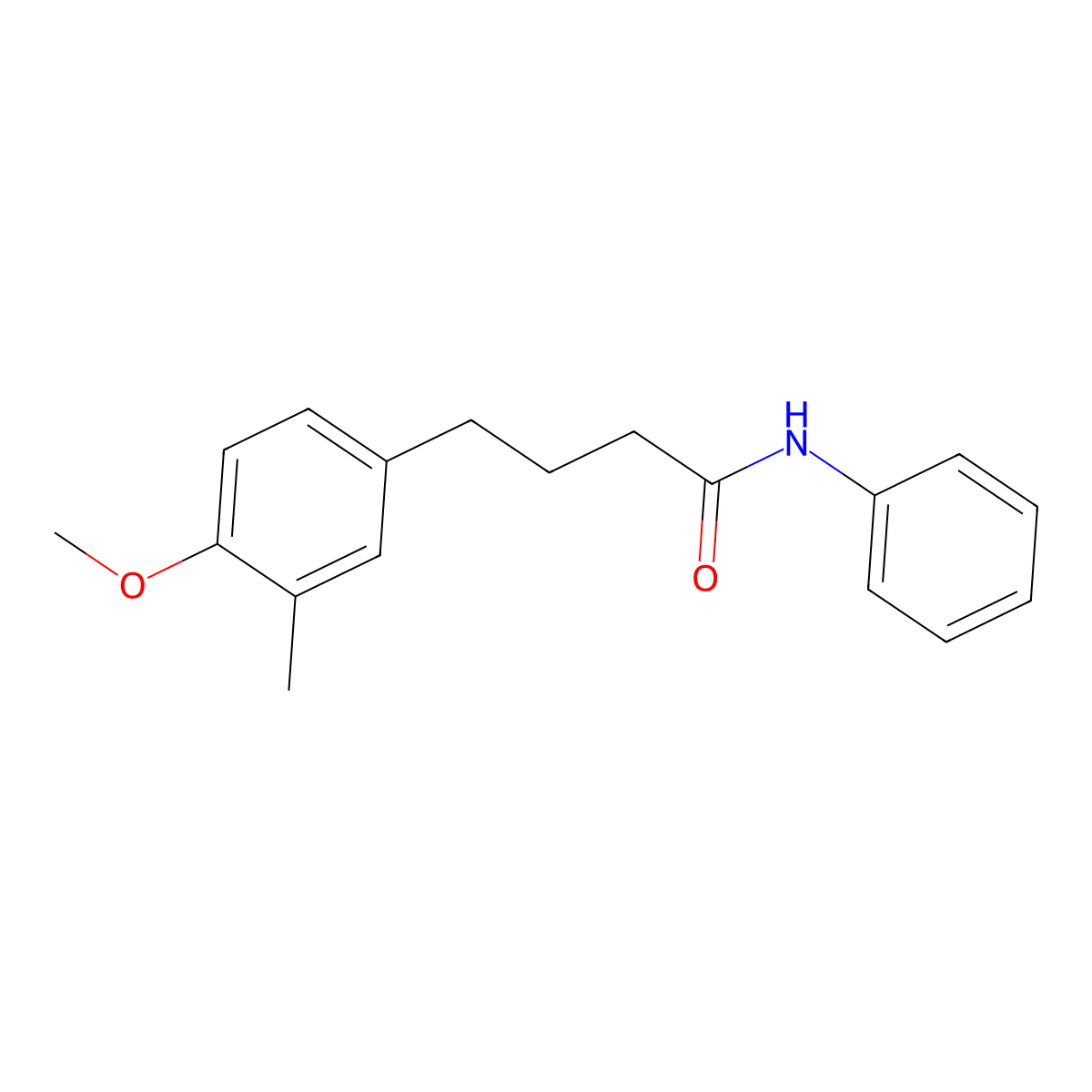 4-(4-methoxy-3-methylphenyl)-N-phenylbutanamide molecular structure, CAS 300727-53-1