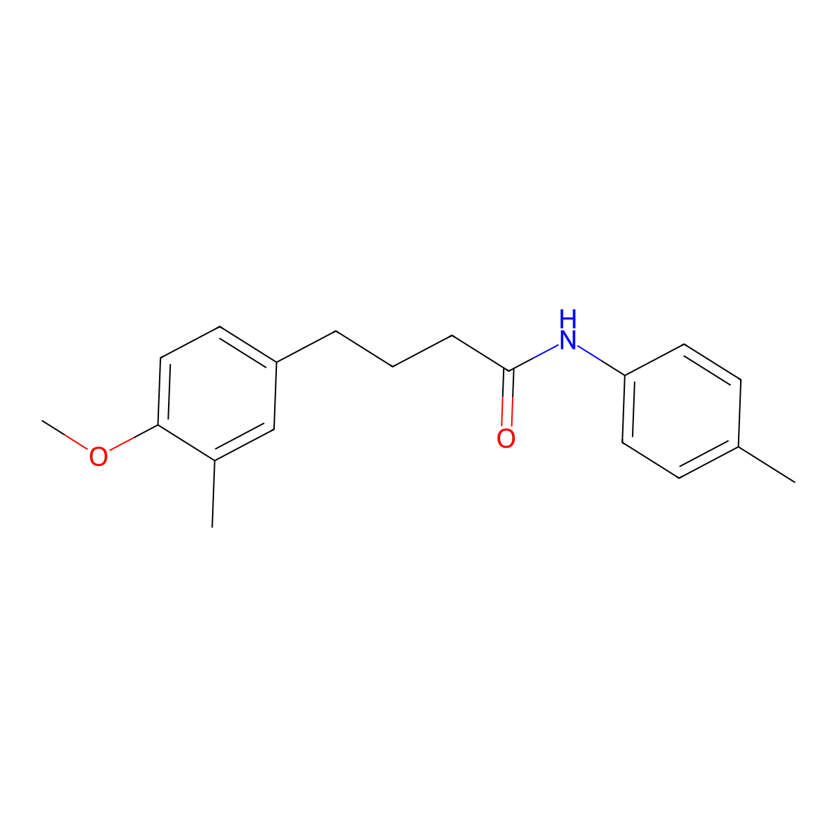 4-(4-methoxy-3-methylphenyl)-N-(4-methylphenyl)butanamide molecular structure, CAS 300727-55-3