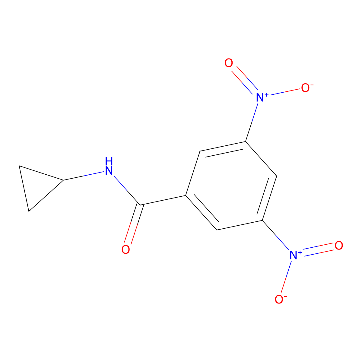 N-cyclopropyl-3,5-dinitrobenzamide molecular structure, CAS 300727-61-1