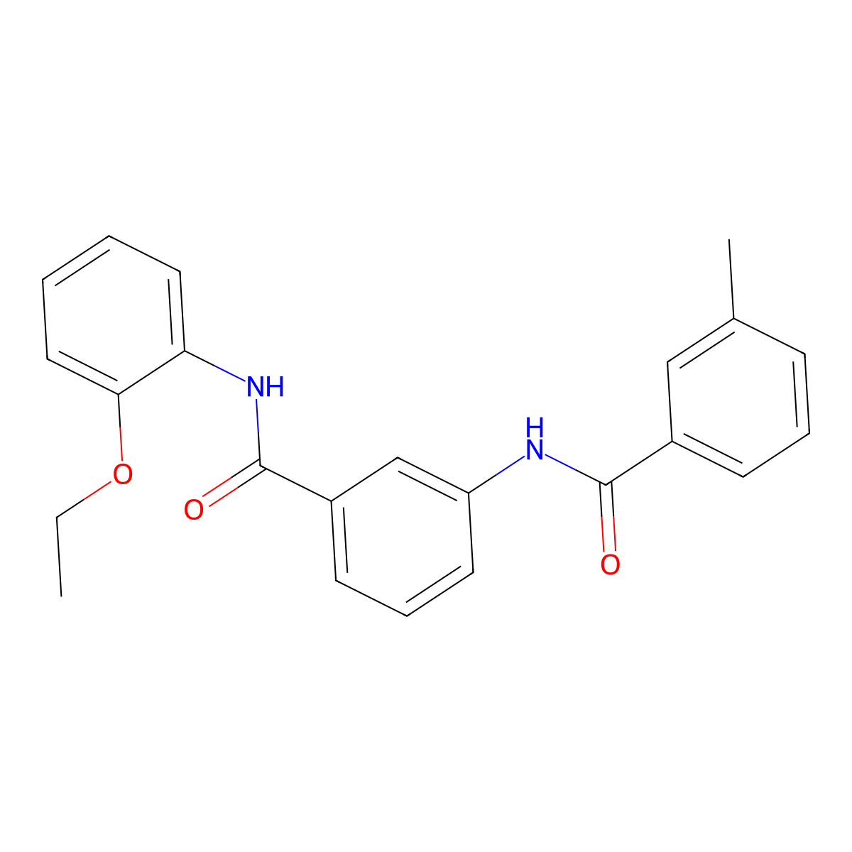 N-[3-[(2-ethoxyphenyl)carbamoyl]phenyl]-3-methylbenzamide molecular structure, CAS 300728-04-5