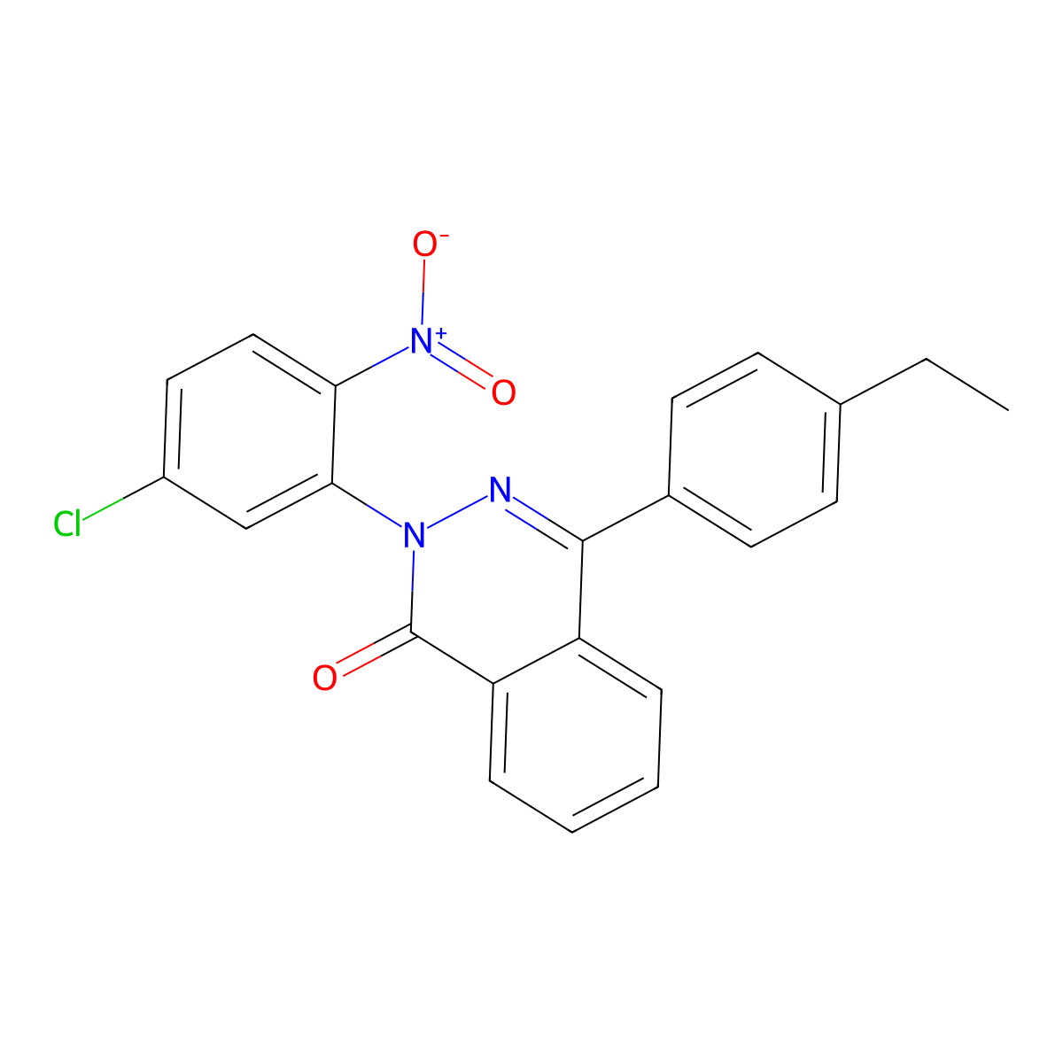 2-(5-Chloro-2-nitro-phenyl)-4-(4-ethyl-phenyl)-2H-phthalazin-1-one molecular structure, CAS 300730-53-4
