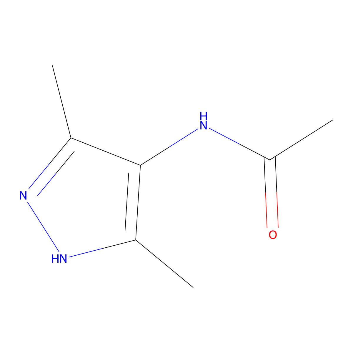 N-(3,5-dimethyl-1H-pyrazol-4-yl)acetamide molecular structure, CAS 300731-86-6