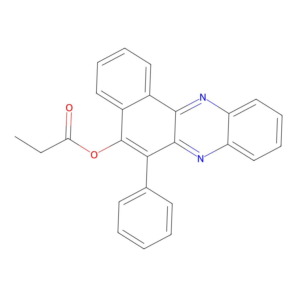 6-Phenylbenzo[a]phenazin-5-yl propanoate molecular structure, CAS 300731-91-3