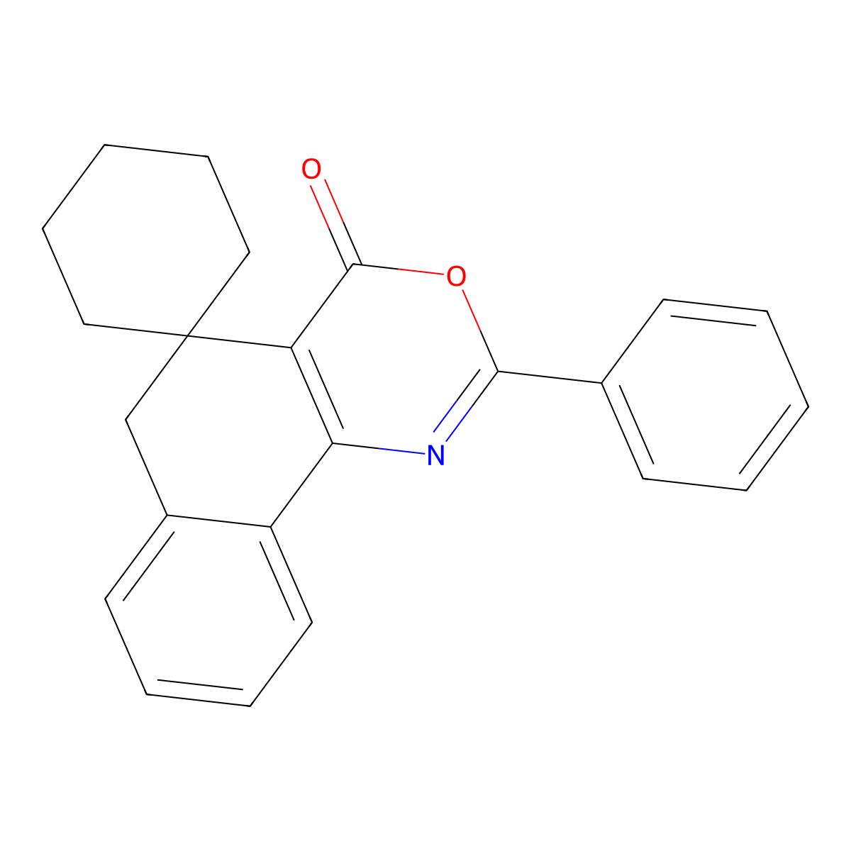 2'-phenylspiro[cyclohexane-1,5'-naphtho[1,2-d][1,3]oxazin]-4'(6'H)-one molecular structure, CAS 300731-95-7