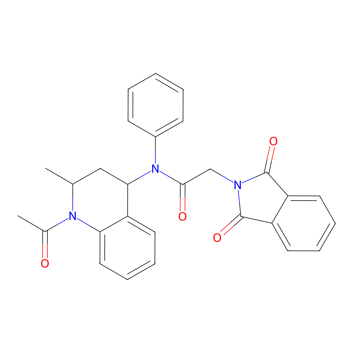 N-(1-acetyl-2-methyl-1,2,3,4-tetrahydroquinolin-4-yl)-2-(1,3-dioxo-1,3-dihydro-2H-isoindol-2-yl)-N-phenylacetamide molecular structure, CAS 300732-87-0