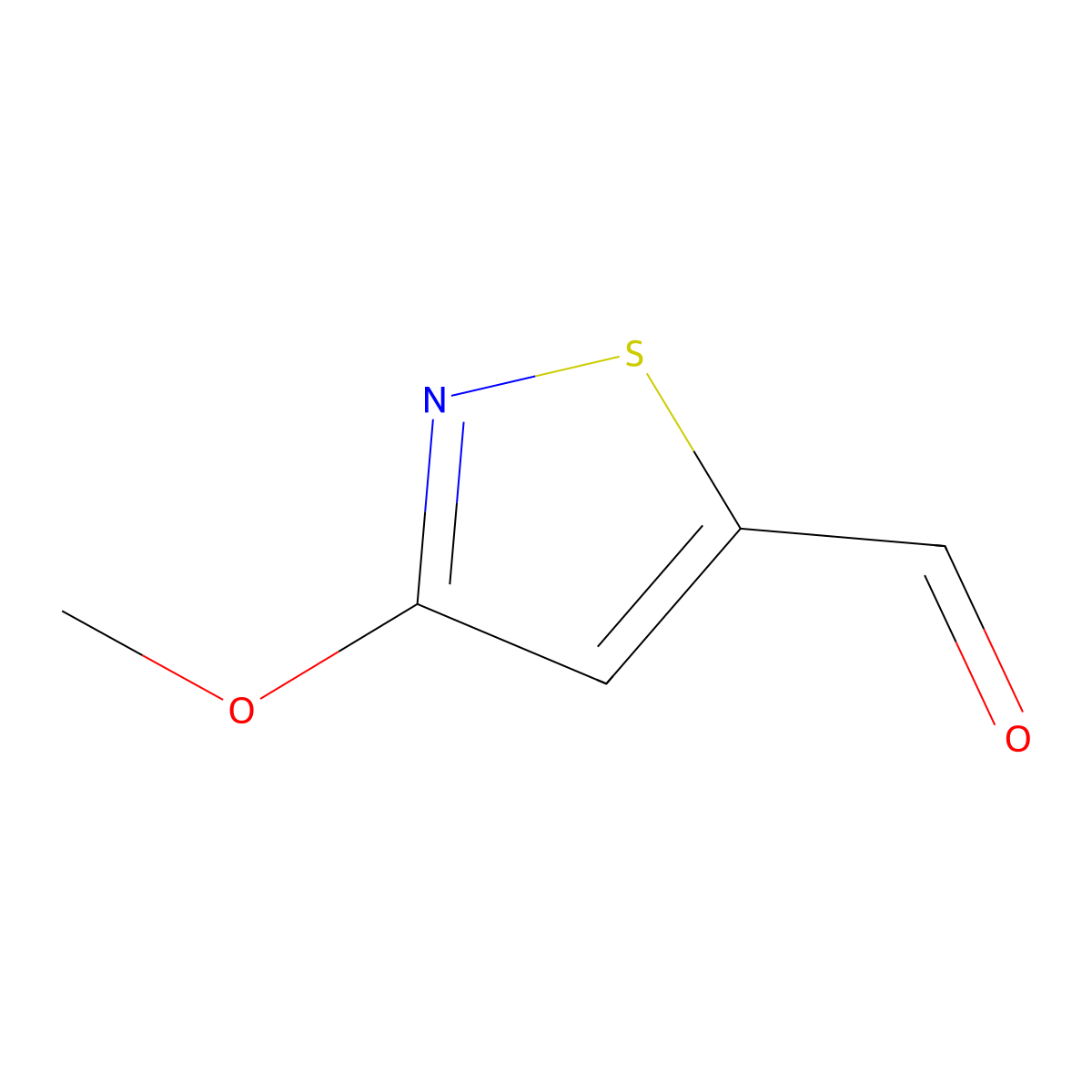 3-Methoxy-1,2-thiazole-5-carbaldehyde molecular structure, CAS 300768-05-2