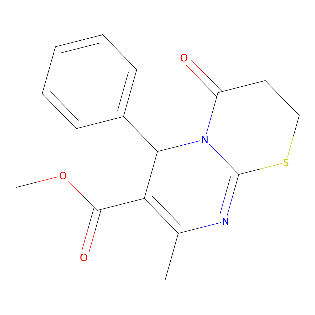 methyl 8-methyl-4-oxo-6-phenyl-3,4-dihydro-2H,6H-pyrimido[2,1-b][1,3]thiazine-7-carboxylate molecular structure, CAS 300770-19-8