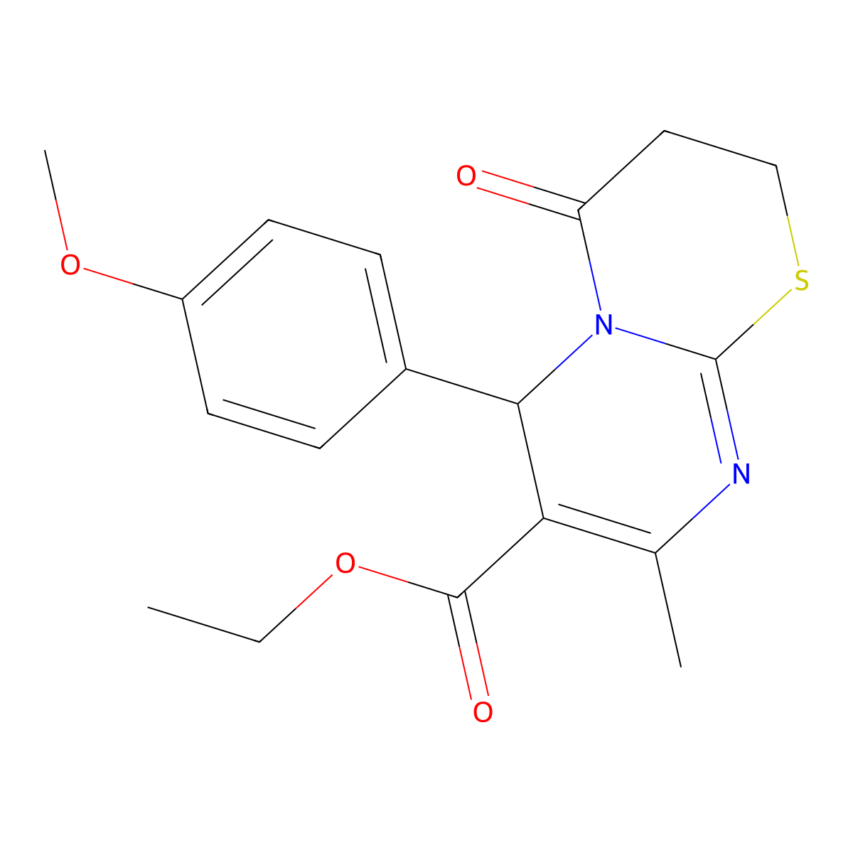 ethyl 6-(4-methoxyphenyl)-8-methyl-4-oxo-3,6-dihydro-2H-pyrimido[2,1-b][1,3]thiazine-7-carboxylate molecular structure, CAS 300770-33-6