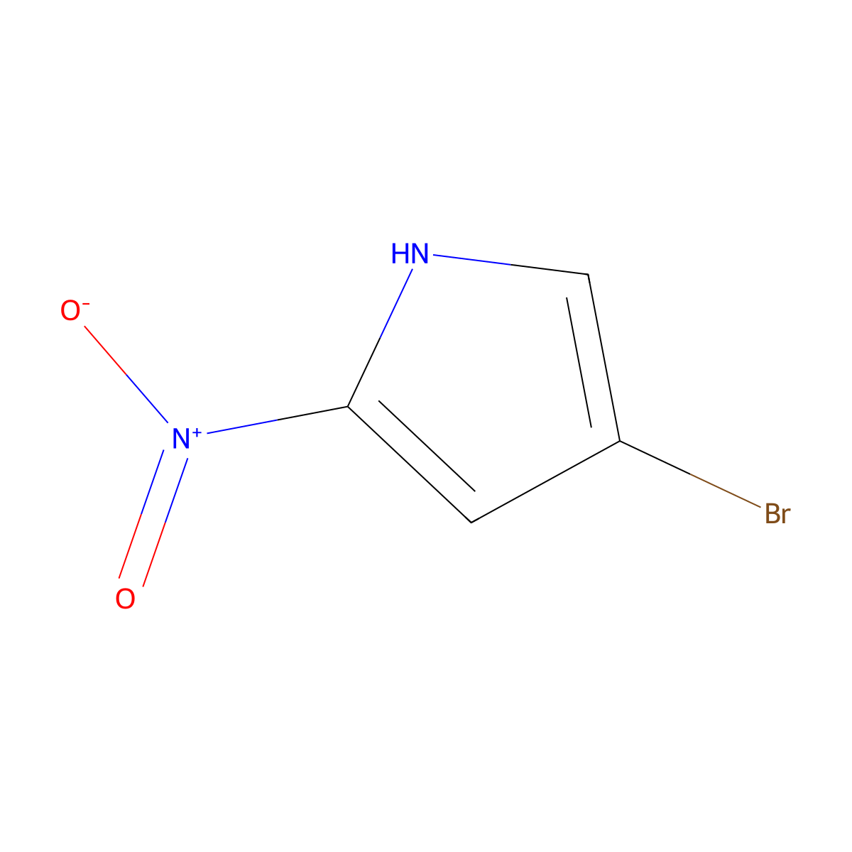 4-bromo-2-nitro-1H-pyrrole molecular structure, CAS 30078-08-1